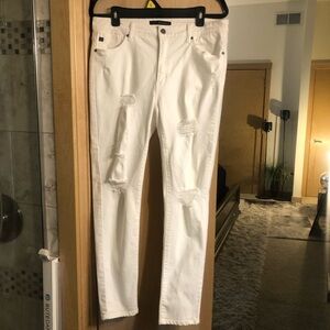 NEW LA KanCan White Ripped Skinny Jeans